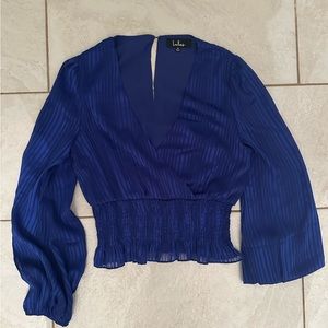 Medium Blue Long Sleeve Top. Worn once